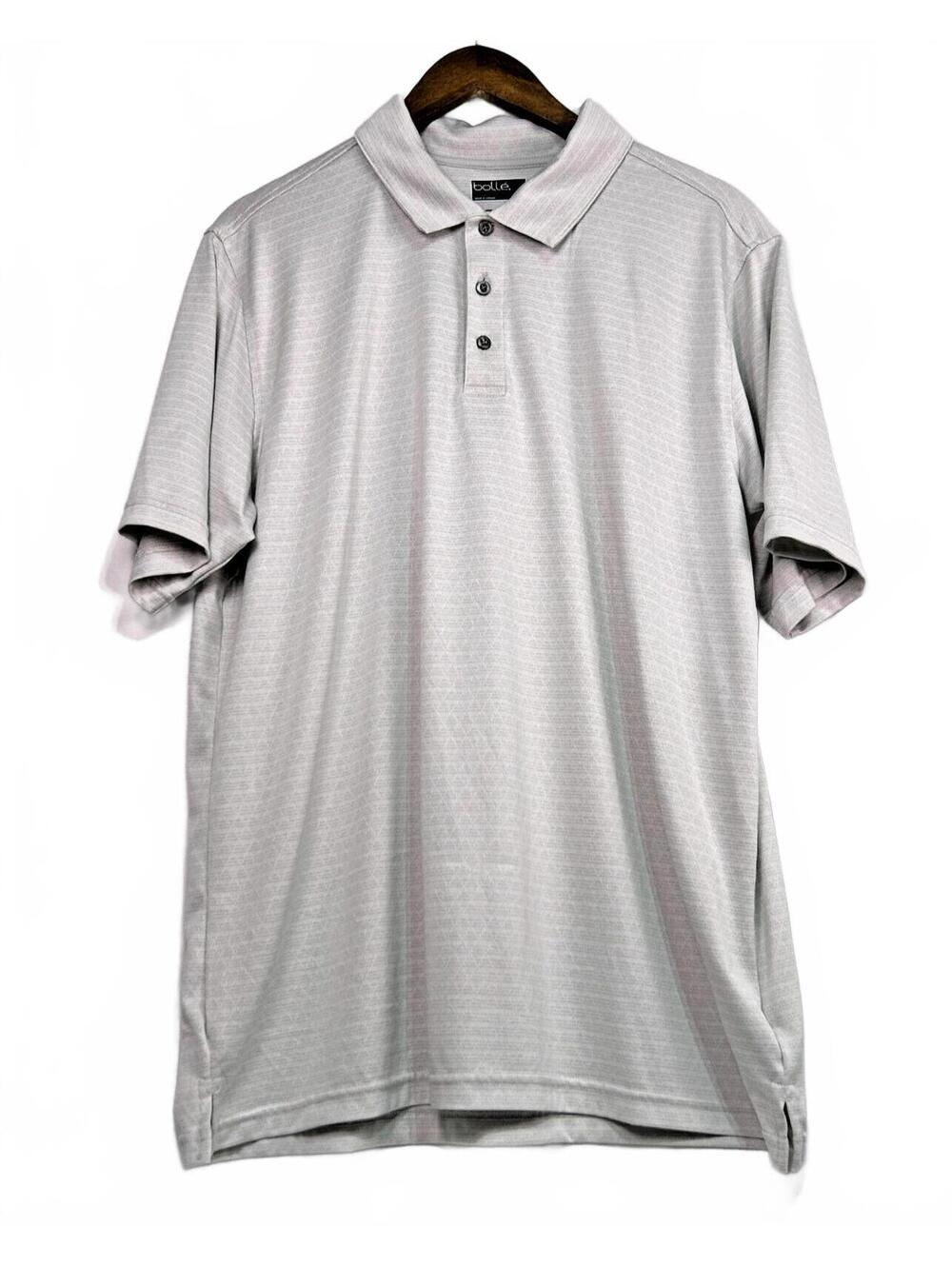 Bolle Polo Men's Shirt XL Gray Performance Golf Tennis Short Sleeve